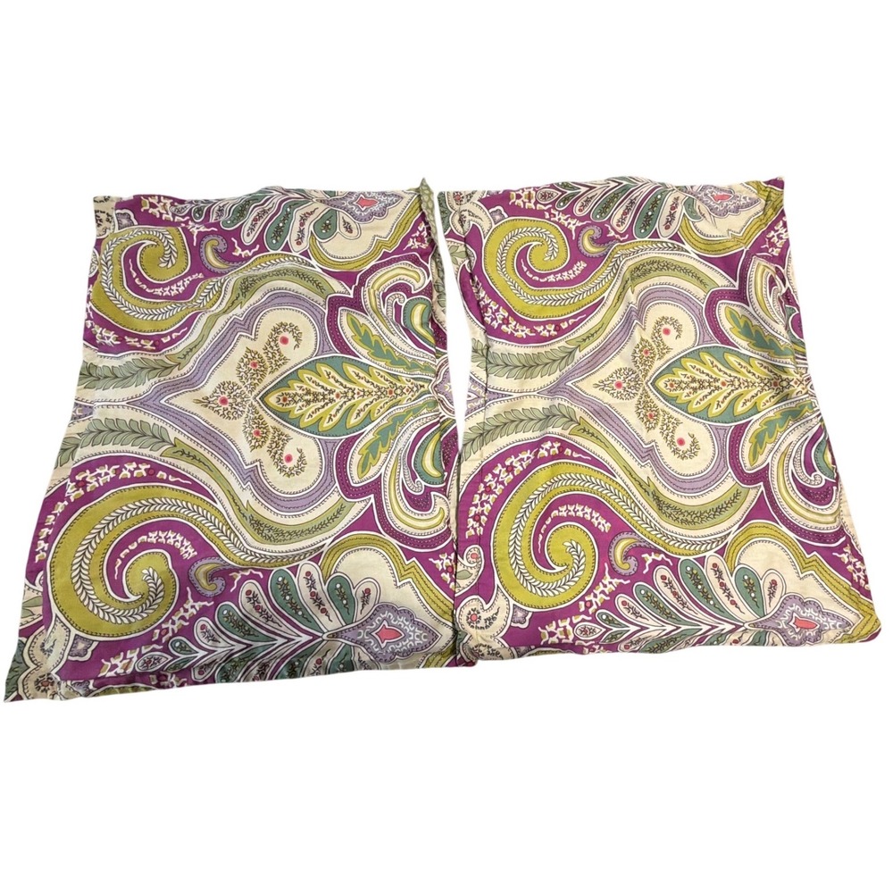 Echo Vineyard Paisley Pillow Shams Set of 2 Cotton King